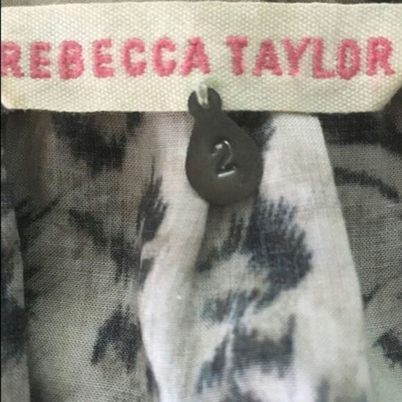 Rebecca Taylor Leopard Cheetah Print Blouse - Picture 5 of 6